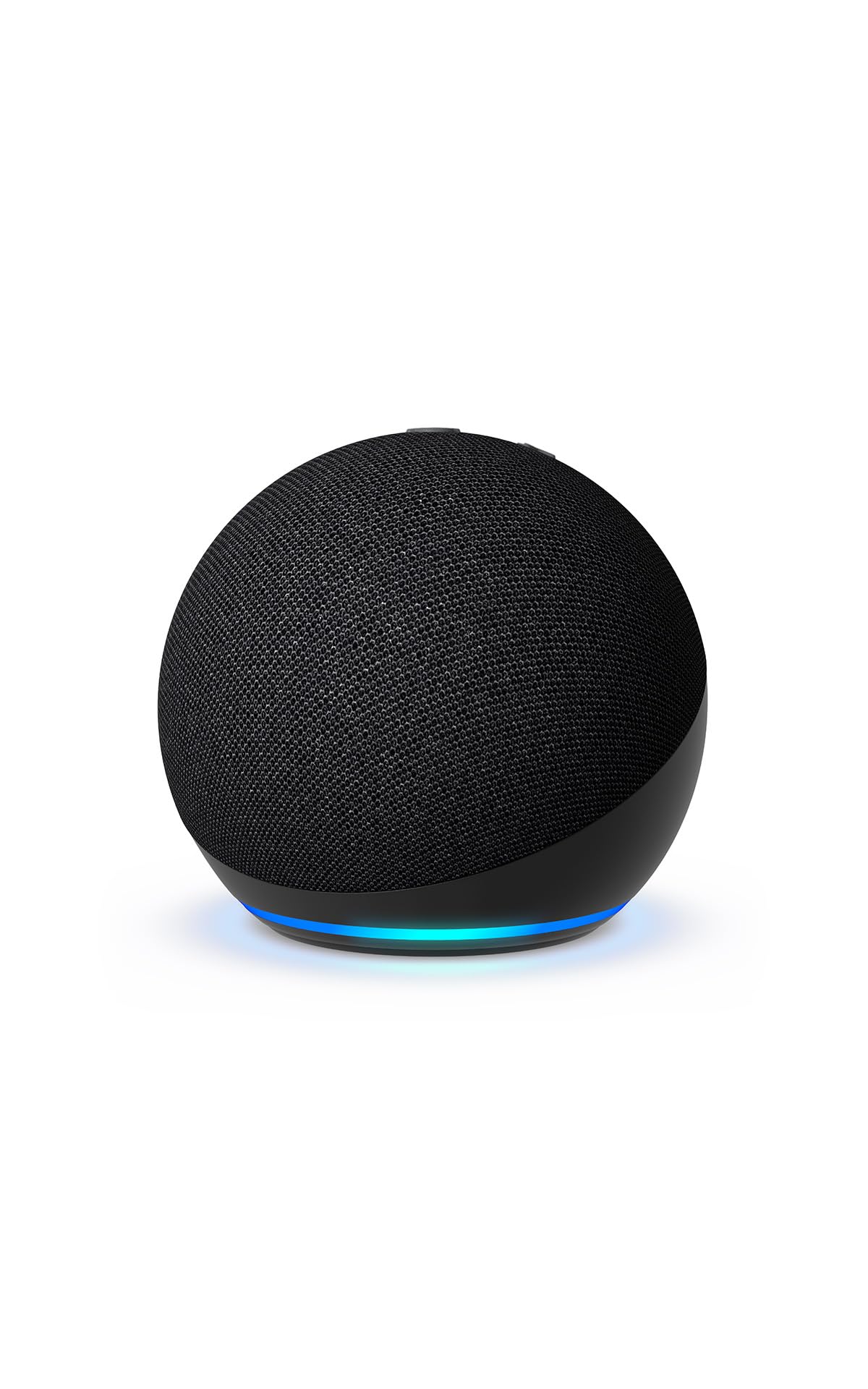 Amazon Echo Dot smart speaker by Old World Hub in charcoal, featuring vibrant sound and designed for Alexa in bedrooms and offices.