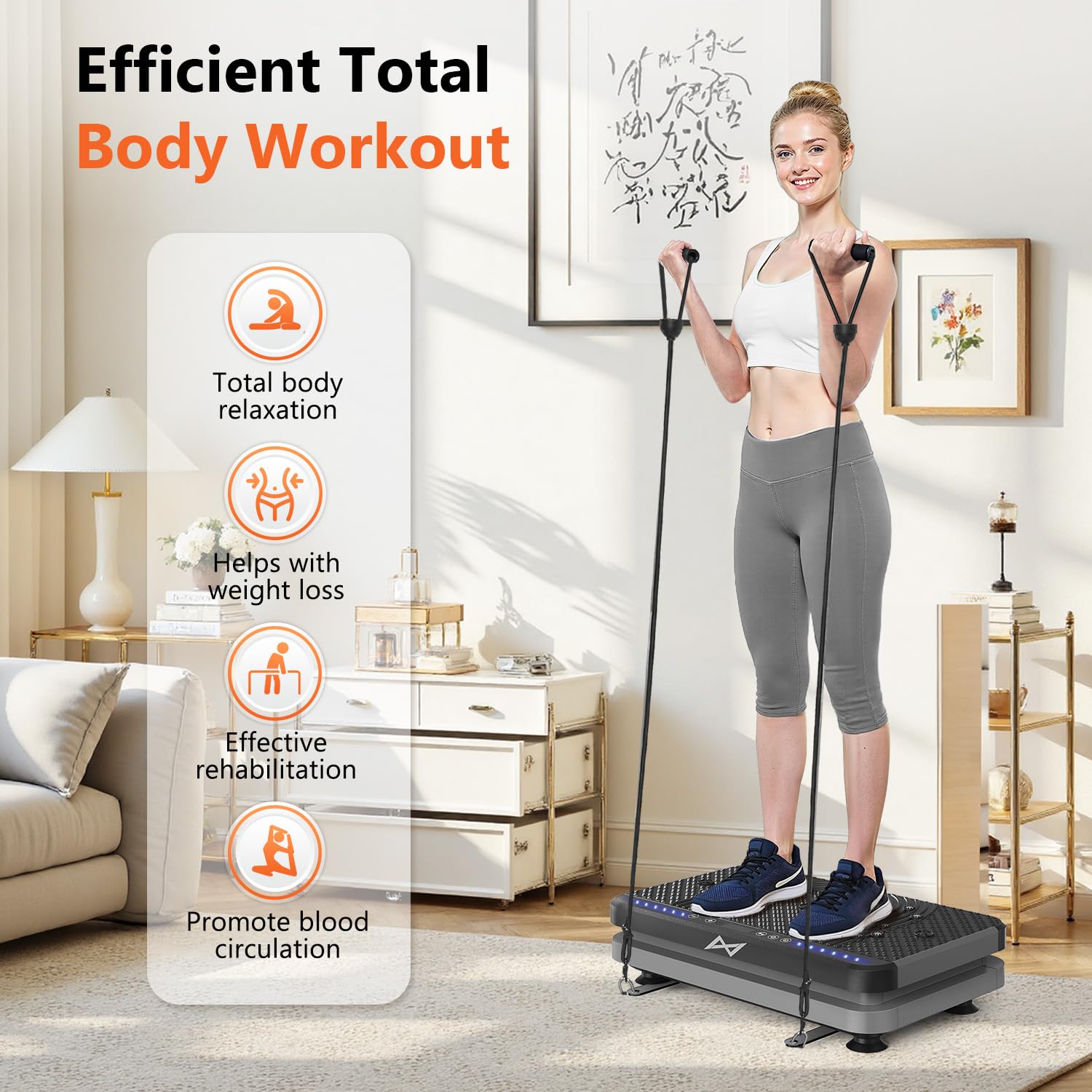 AXV Vibration Plate Fitness Machine from Old World Hub with shaking platform for full body workout, weight loss, and fat burning.