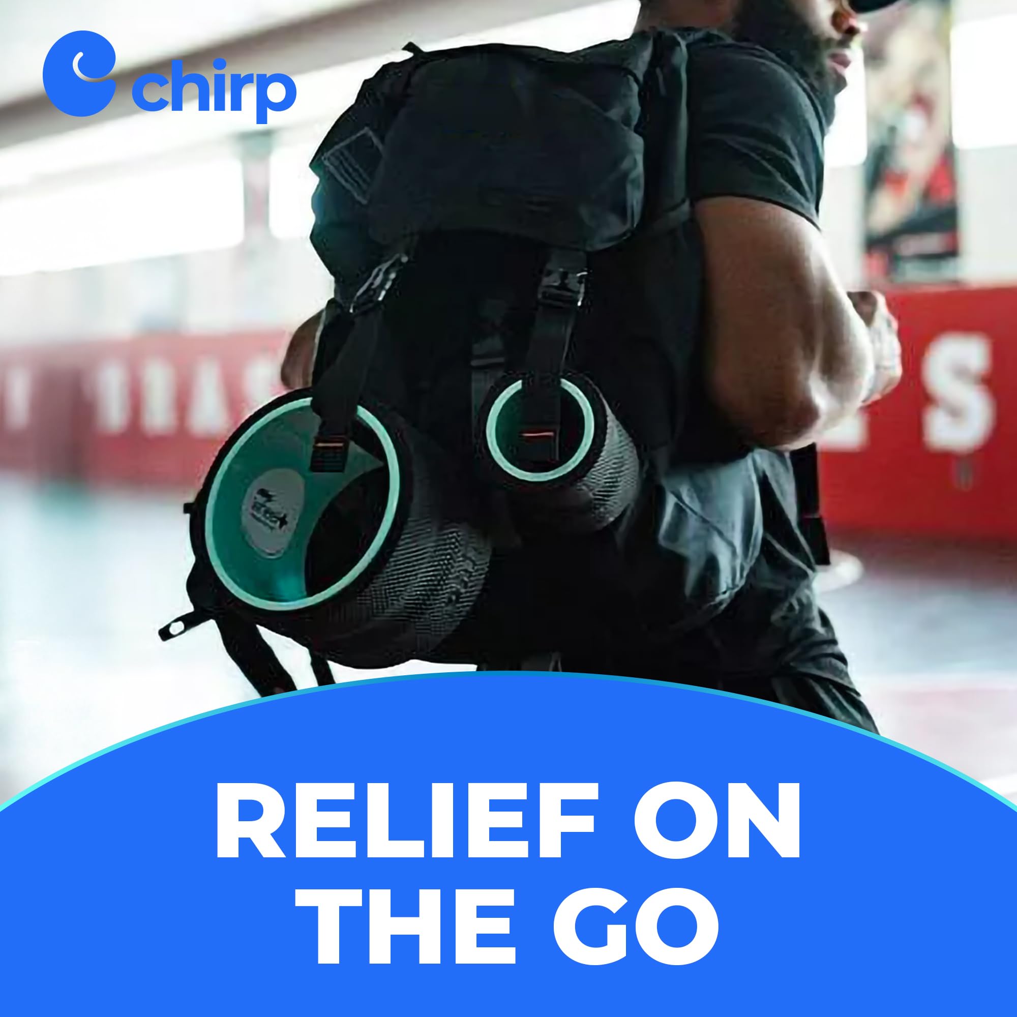 Mint-colored Old World Hub Chirp Wheel foam roller for back and neck pain relief, muscle massage, and stretching exercises.