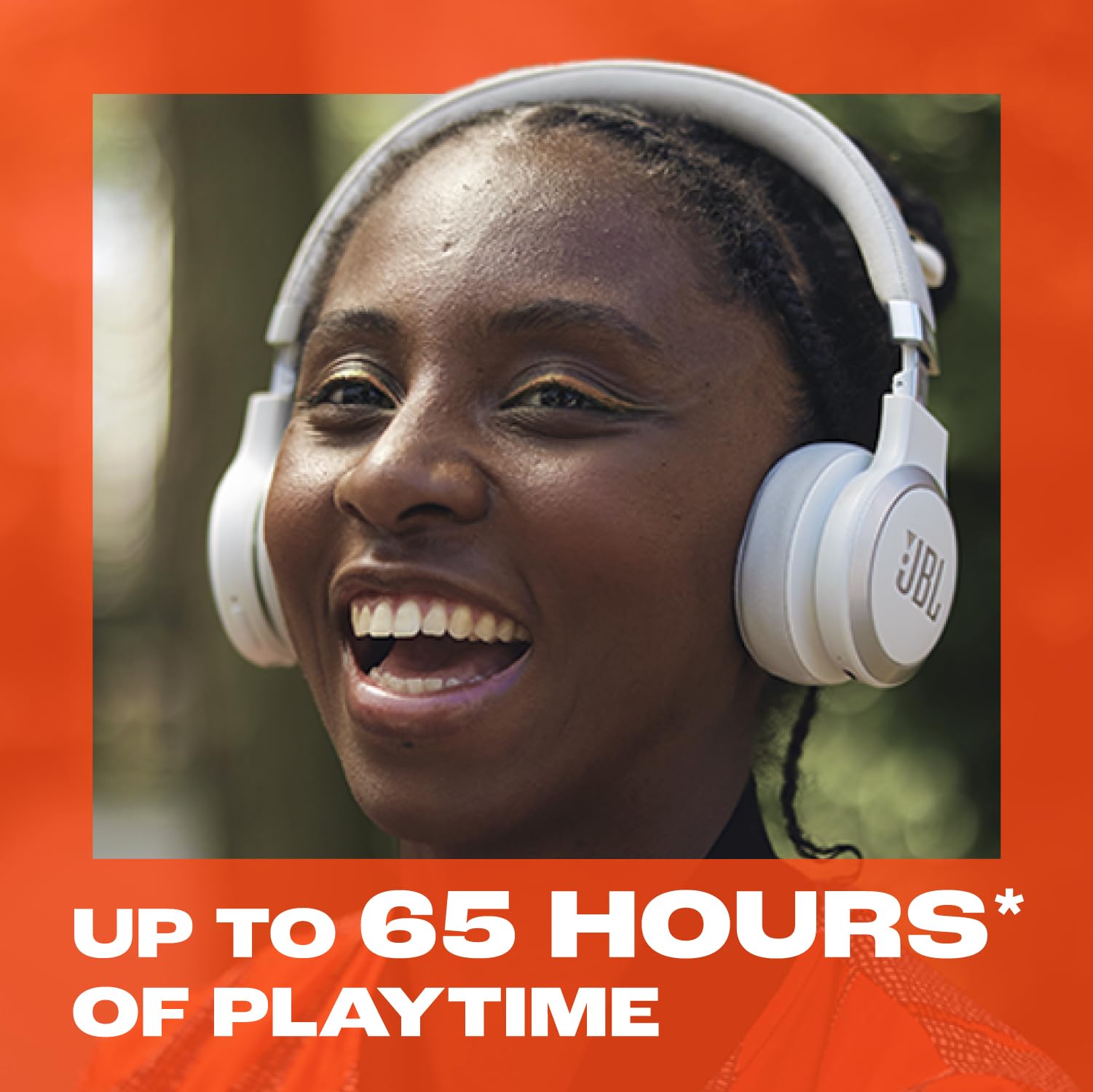 Black JBL Live 670NC wireless on-ear headphones with adaptive noise cancelling, foldable design, and up to 65-hour battery life.