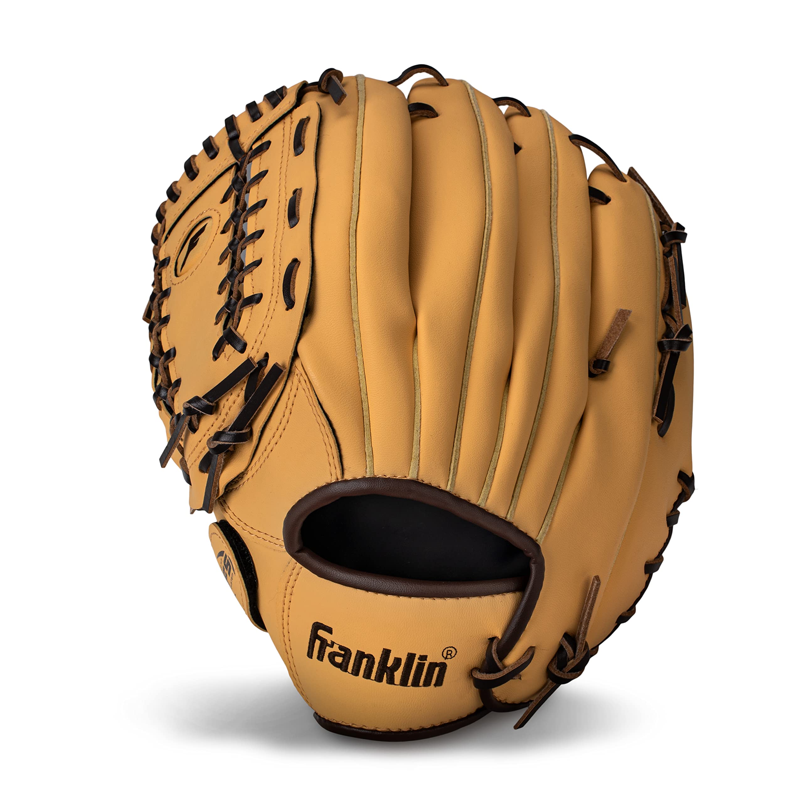 Old World Hub Franklin Sports Field Master baseball and softball glove for adults and youth, right hand throw, in natural leather.