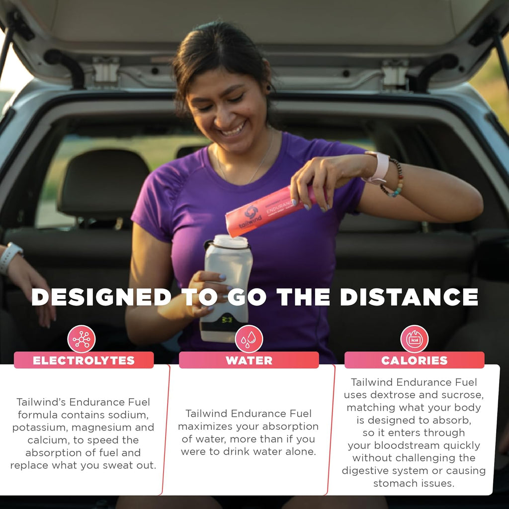 Old World Hub Tailwind Nutrition Endurance Fuel sports drink mix powder in berry flavor with carbohydrates and electrolytes, gluten-free and vegan.