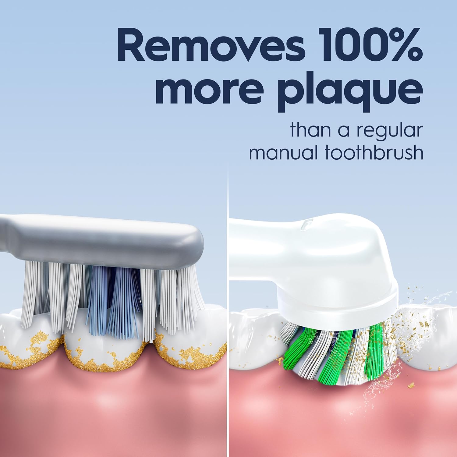 Pink Oral-B Pro 1000 rechargeable electric toothbrush with brush head and handle, designed for effective teeth cleaning.