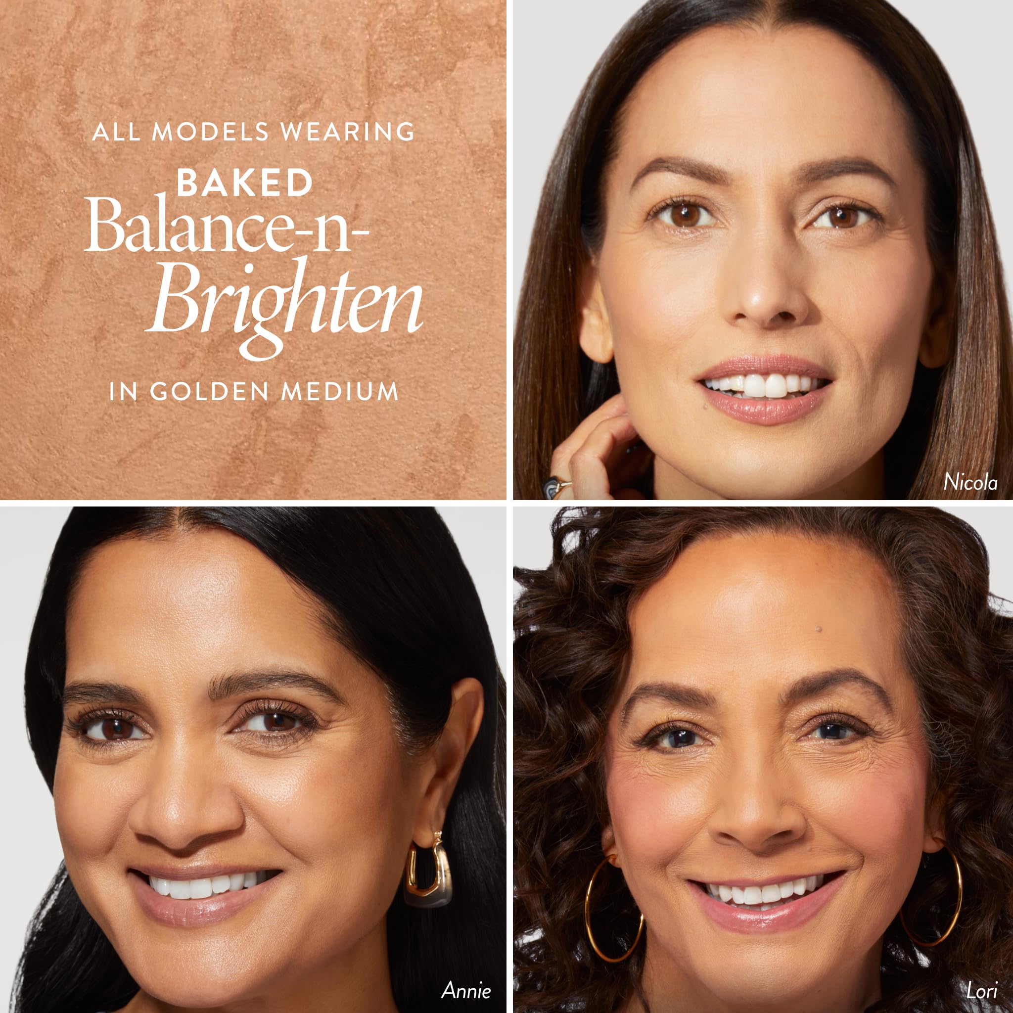 Laura Geller New York Baked Balance-n-Brighten powder foundation in medium, with natural demi-matte finish and buildable light to medium coverage