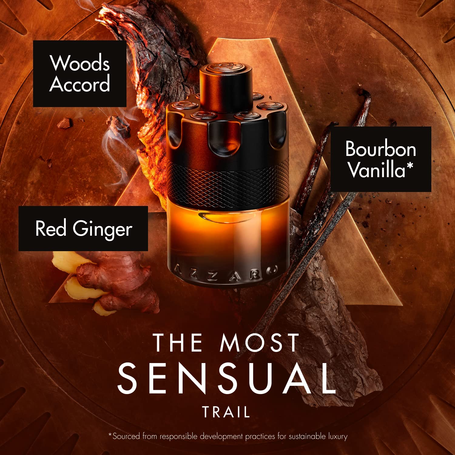 Azzaro The Most Wanted Parfum for men, featuring a sleek bottle with a spicy and seductive fragrance, perfect for date night.