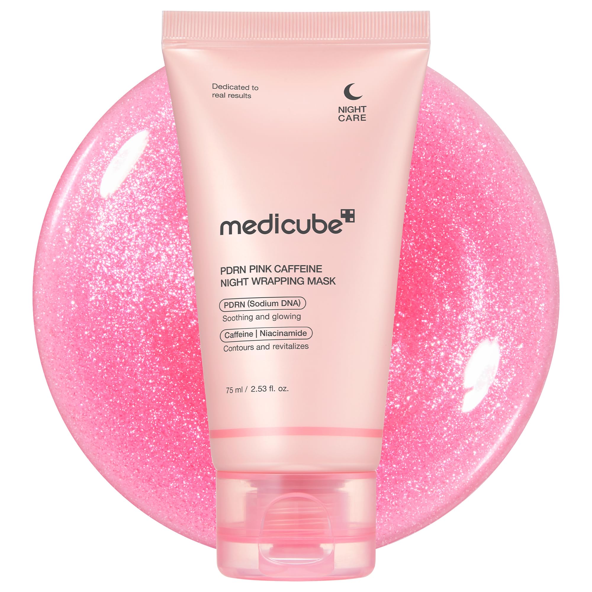Medicube Collagen Wrapping Mask for skin elasticity and hydration, with hydrolyzed collagen in a 2.53 fl oz Korean skincare product.