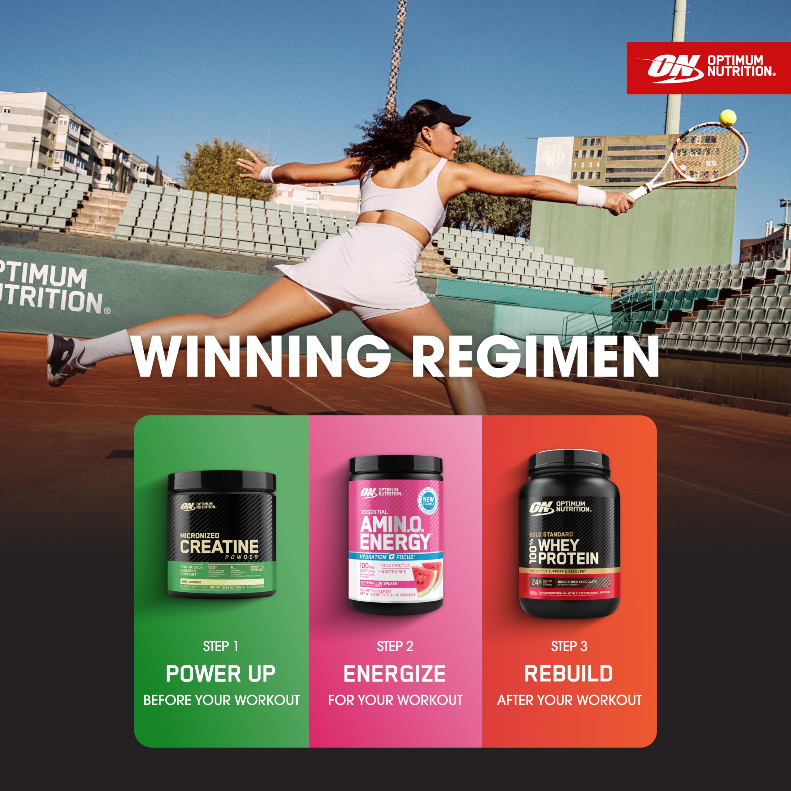 Old World Hub Optimum Nutrition micronized creatine monohydrate powder in unflavored form, 300g, 60 servings, packaging may vary.