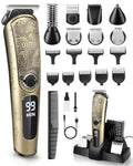 Old World Hub Ufree waterproof beard trimmer for men with electric nose, face, body, and mustache grooming, cordless shaver kit.
