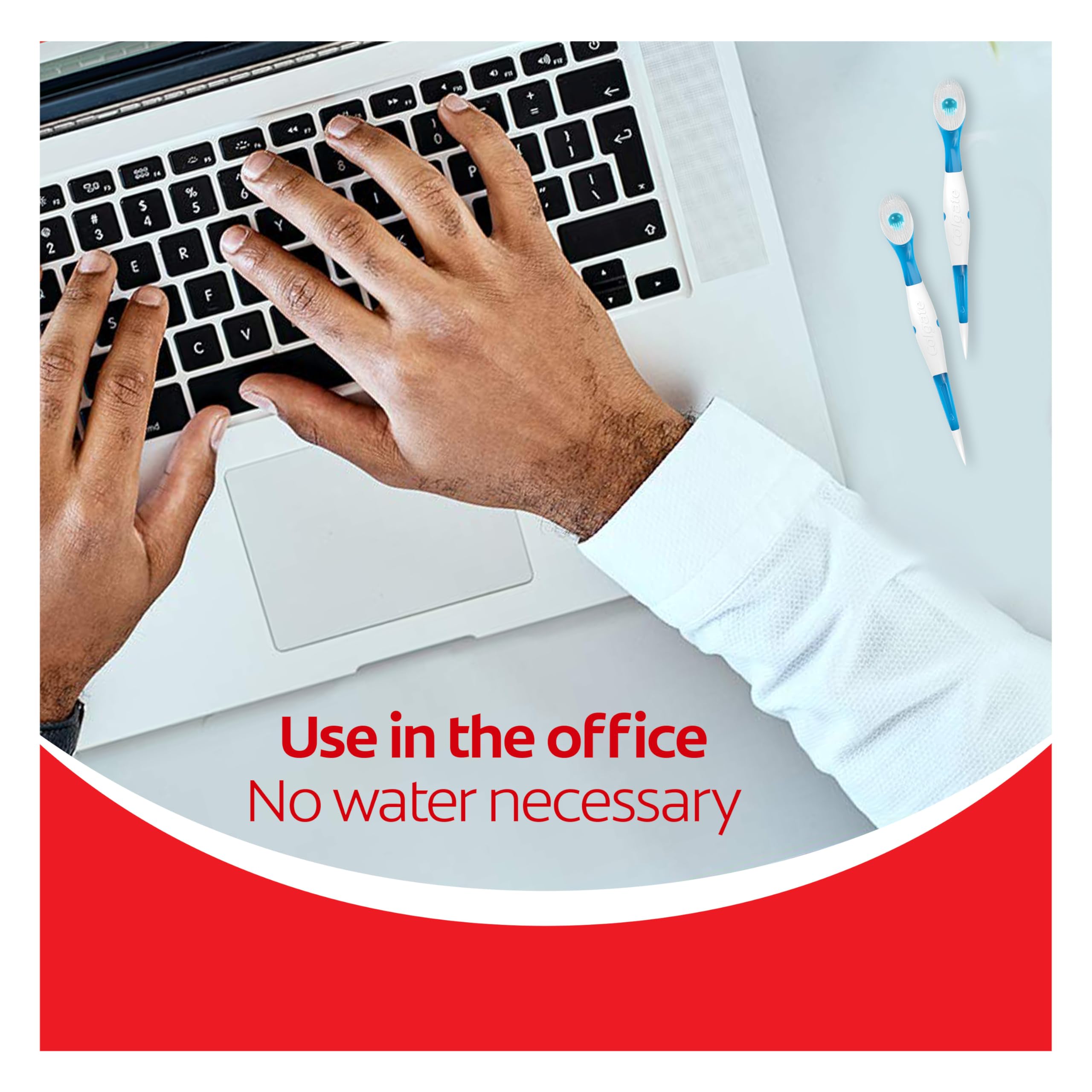 Pack of four Old World Hub Colgate Max Fresh Wisp disposable mini travel toothbrushes with peppermint flavor, 24 count each.