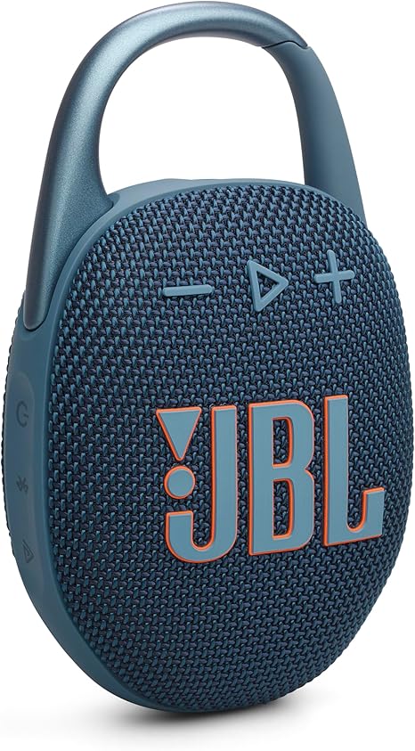 JBL Clip 5 - Ultra-Portable, Waterproof & Dustproof Bluetooth Speaker, Big JBL Pro Sound with Punchy bass, Integrated Carabiner, Up to 12 Hours of Play, Made in Part with Recycled Materials (Blue)