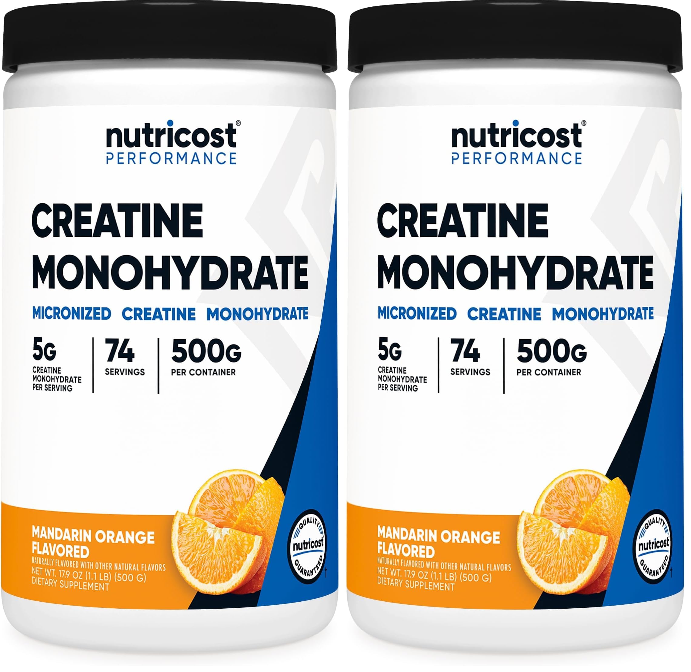 Old World Hub Nutricost Creatine Monohydrate Micronized Powder in 17.9 oz jar, showing the white powder supplement for muscle performance.