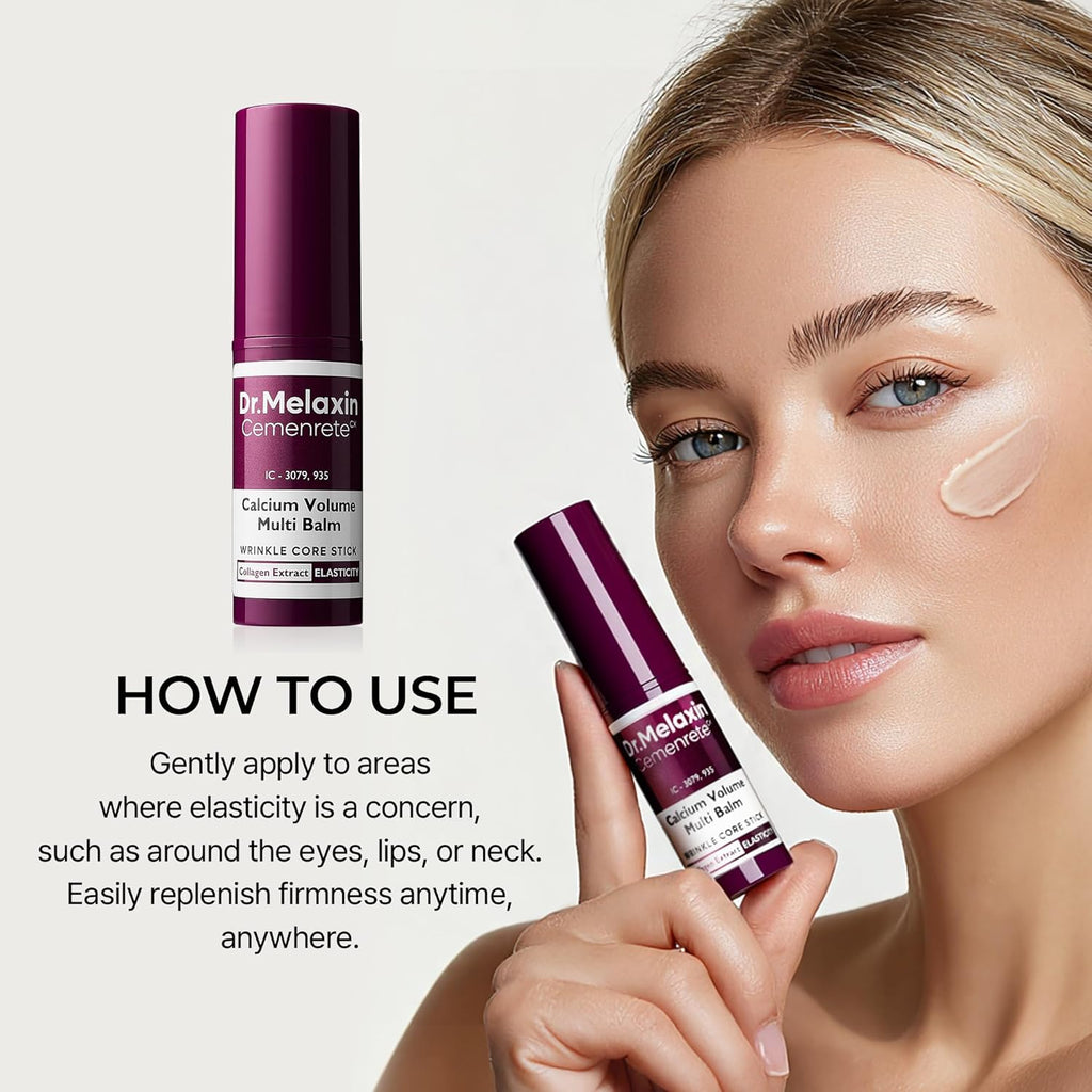 Old World Hub Dr.Melaxin Cemenrete Calcium Multi Balm 9g for face and eyes, with collagen and wrinkle treatment in a convenient stick form