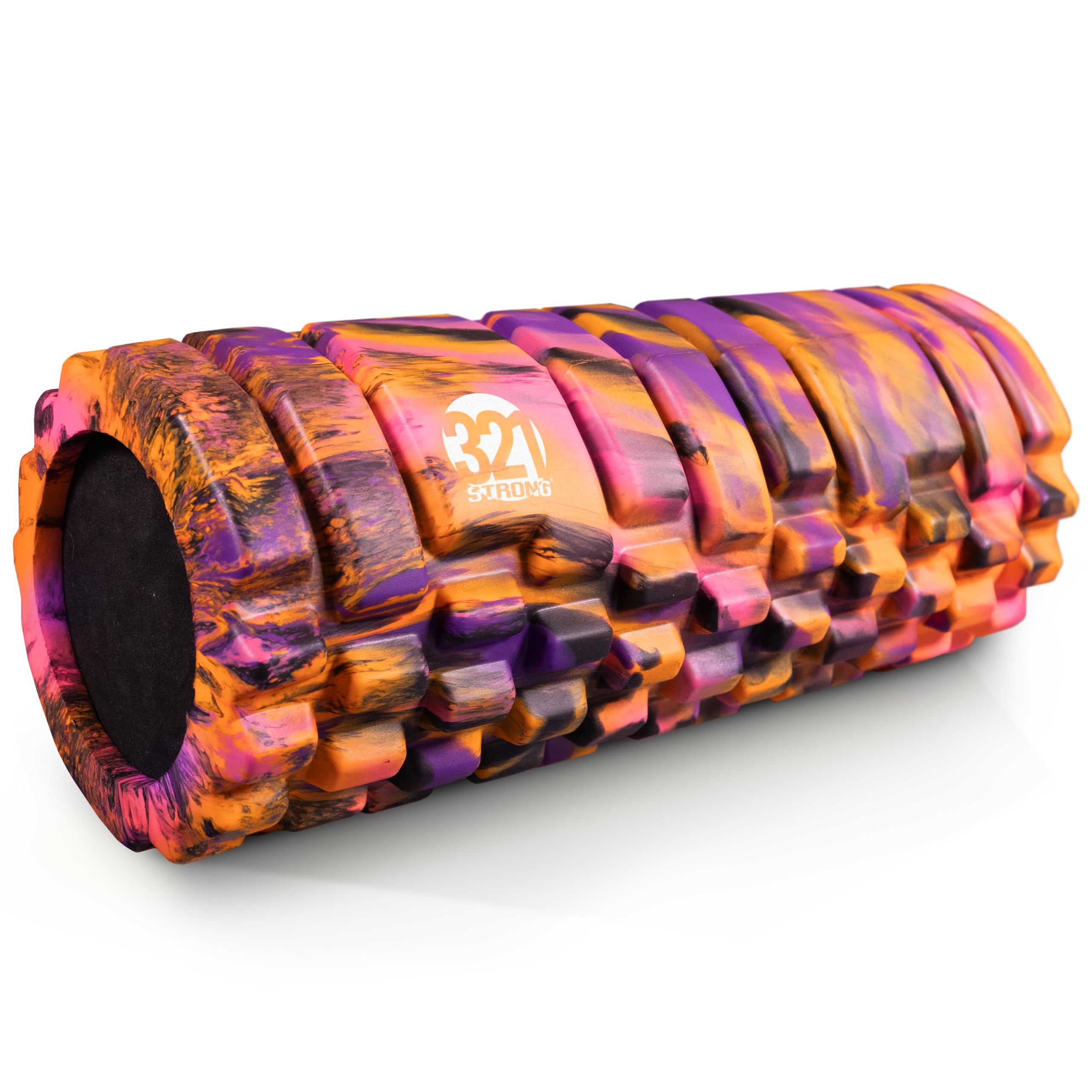 Old World Hub 321 Strong Foam Roller for deep tissue muscle massage and trigger point release, with a 4K eBook included.