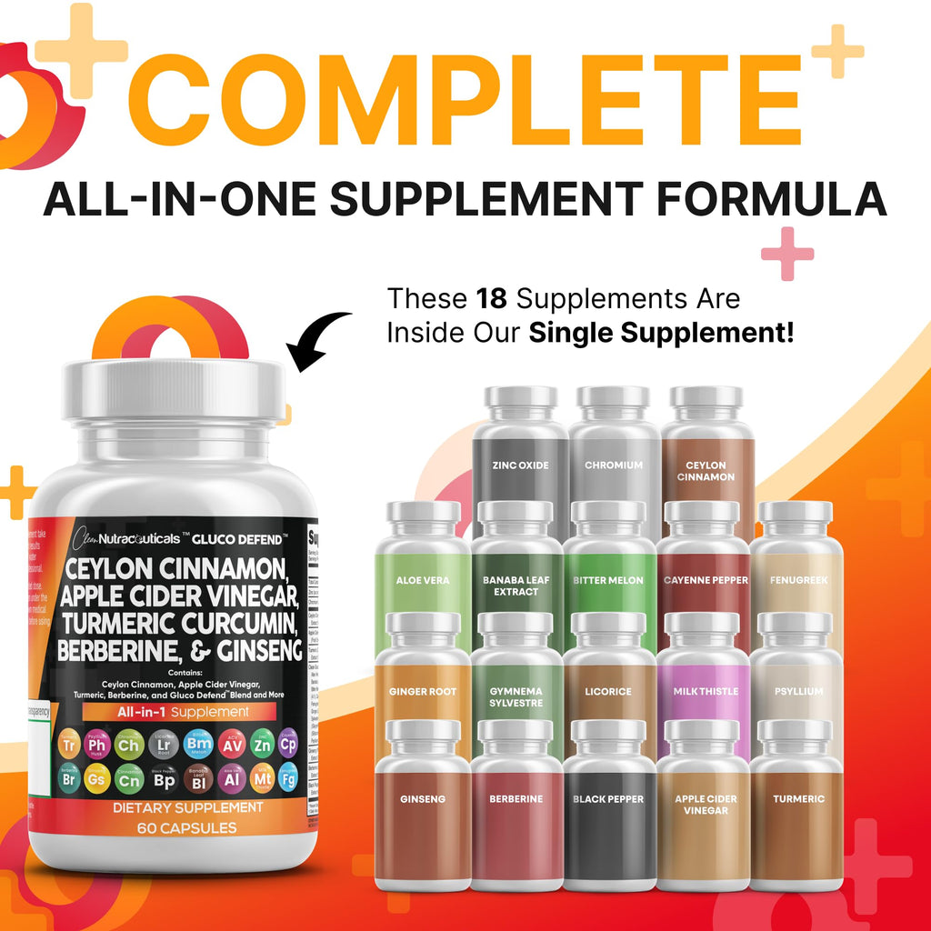 Old World Hub Ceylon Cinnamon capsules with Berberine, Turmeric, Ginseng, Milk Thistle, and Fenugreek supplement pills.