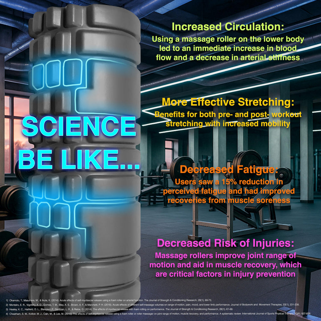 Old World Hub 321 Strong Foam Roller for deep tissue muscle massage and trigger point release, shown in a neutral setting.