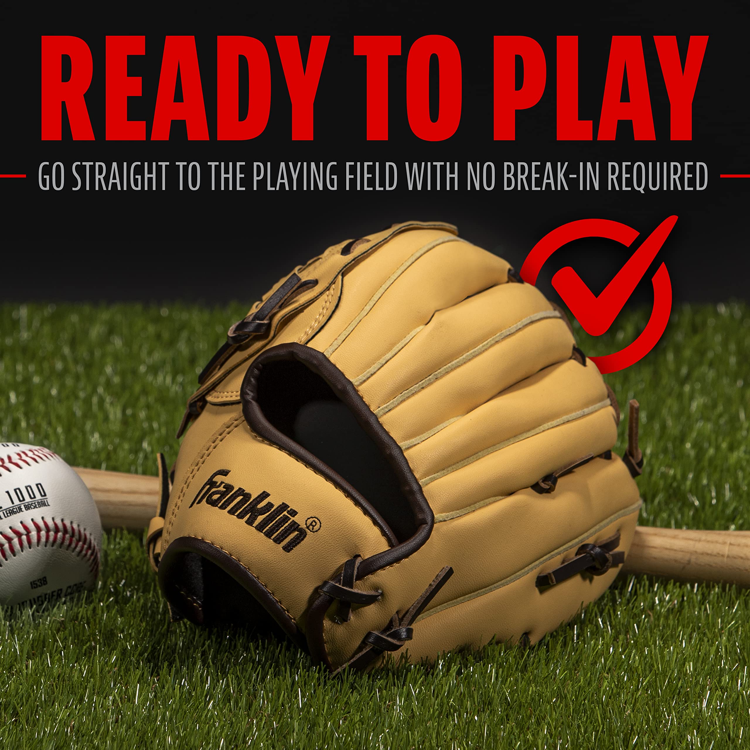 Old World Hub Franklin Sports Field Master baseball and softball glove for men and women, right-hand throw, adult and youth sizes.