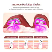 Red Eye Massager Under-Eye Glasses Massager Relieves Eye Fatigue Eyes Massage Glasses Eye Fatigue Relief Massager