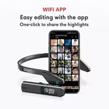 S111 2.7K Ultra HD Video Wearable Tiny Ergonomic Design Action Sports Camera amounted at the head with Free APP Live Monitoring