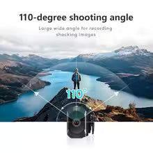 S111 2.7K Ultra HD Video Wearable Tiny Ergonomic Design Action Sports Camera amounted at the head with Free APP Live Monitoring