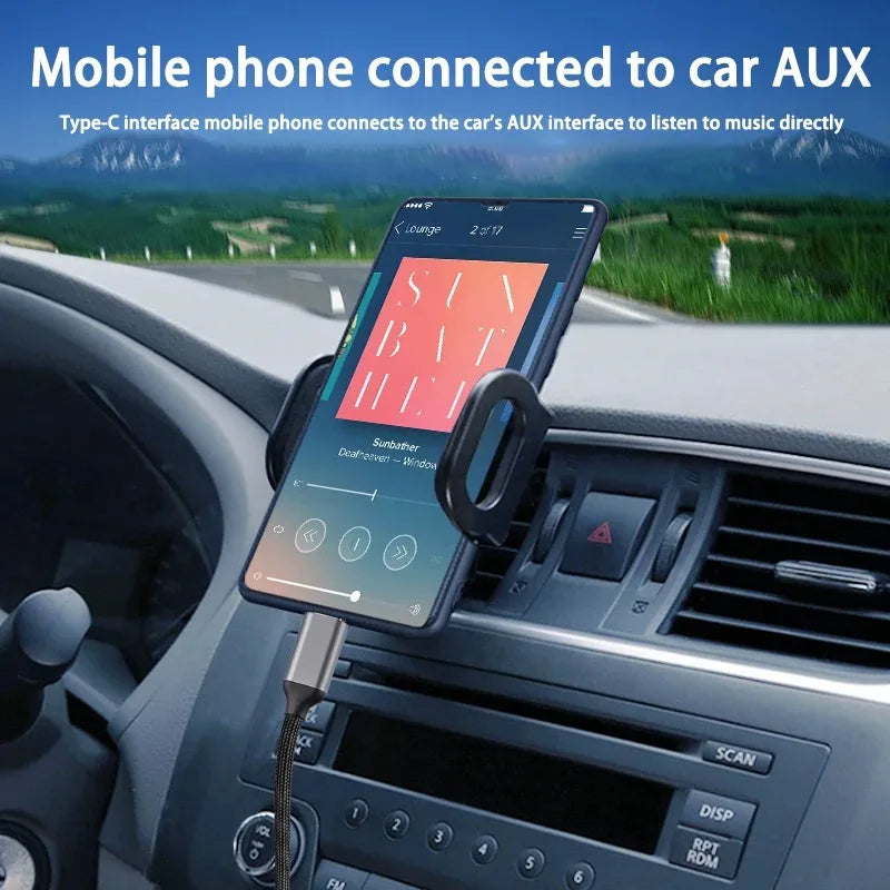 AUX Audio Cable Type-C USB C to 3.5mm Jack AUX Cord Car Speaker Headphone Adapter for Samsung Xiaomi Huawei Type-C Converter