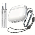 Funda For AirPods Pro 2 Case With Cleaner Pen Soft TPU Protective Cases For Apple AirPods 4 3 2 1 Pro2 Generation With Lanyard